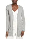 Michael Kors Collection Bette Cashmere Cardigan In Gray