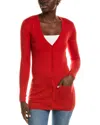 Michael Kors Collection Bette Silk-blend Cardigan In Red