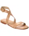 Michael Kors Collection Bridgette Leather Sandal In Brown