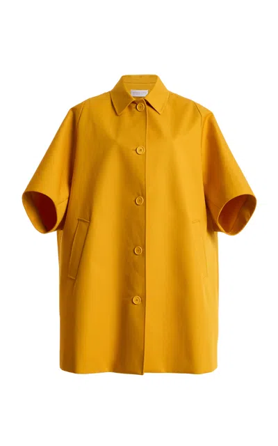 Michael Kors Collection Button-down Cotton Raincoat In Yellow