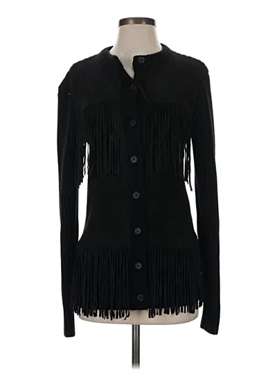 Pre-owned Michael Kors Collection Cardigan Sweater In Black