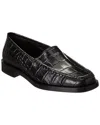 Michael Kors Collection Carolyn Croc-embossed Leather Loafer