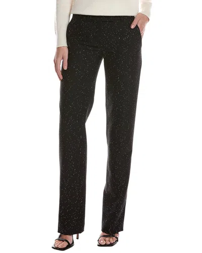 Michael Kors Collection Carolyn Wool & Silk-blend Trouser In Black