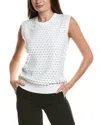 Michael Kors Collection Cashmere-blend Compact Top In White