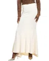 Michael Kors Collection Cashmere-blend Fishtail Maxi Skirt In White