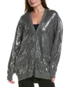Michael Kors Collection Embroidered Cashmere Cardigan In Black