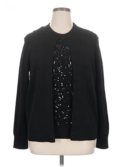 Pre-owned Michael Kors Collection Cashmere Cardigan Sweater In Black