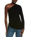 Michael Kors Collection Cashmere Drape Sweater In Black