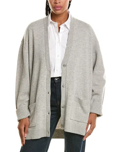 Michael Kors Collection Cashmere Oversized Cardigan In Gray