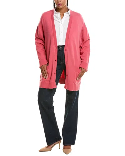 Michael Kors Collection Cashmere Oversized Cardigan In Pink