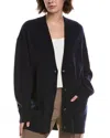 Michael Kors Collection Cashmere Oversized Cardigan In Blue