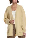 Michael Kors Collection Cashmere Oversized Cardigan In Yellow