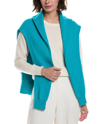 Michael Kors Collection Cashmere Sweater Shawl In Blue