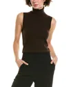 Michael Kors Collection Cashmere Turtleneck Tank In Brown