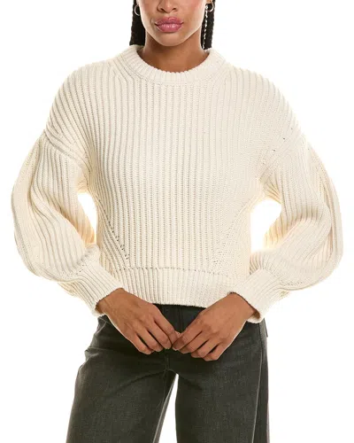 Michael Kors Collection Cashmere-blend Arc Sweater In Neutral