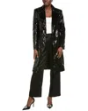 Michael Kors Collection Chesterfield Sequin Wool-blend Blazer In Black