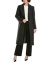 Michael Kors Collection Chesterfield Wool Coat In Gray