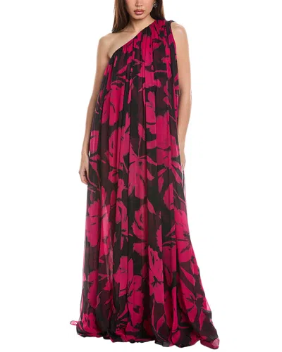 Michael Kors Collection Chiffon Silk Caftan Dress In Animal Print