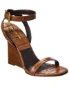 Michael Kors Collection Claudia Croc-embossed Leather Wedge Sandal