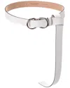 Michael Kors Collection Claudine Leather Trouser Belt In White