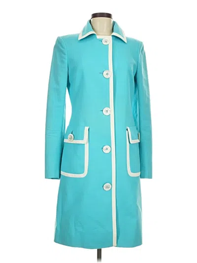 Pre-owned Michael Kors Collection Coat In Blue