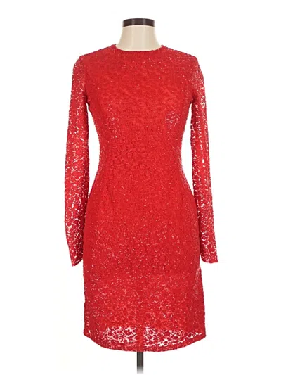 Pre-owned Michael Kors Collection Cocktail Dress In Red