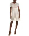 Michael Kors Collection Crochet Cashmere-blend Silk-lined Sweaterdress In White