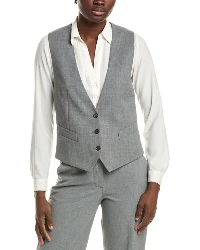 Michael Kors Collection Cropped Wool-blend Vest In Gray