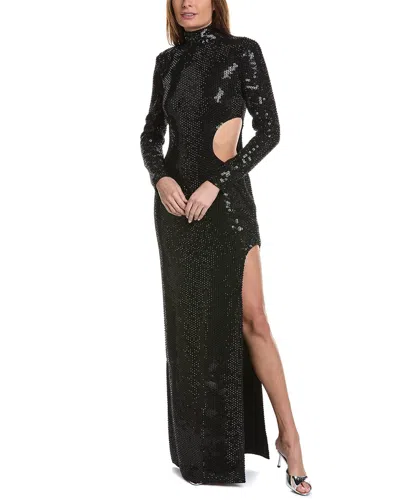 Michael Kors Collection Crystal Embellished Gown In Black