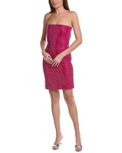 Pre-owned Michael Kors Collection Crystal Sheath Dress Women's In Pink