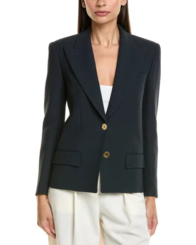 Michael Kors Collection Cutoff Blazer In Blue