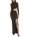 Michael Kors Collection Cutout Sequin Gown In Brown