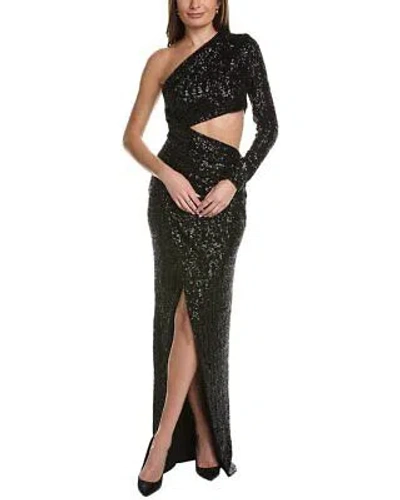 Pre-owned Michael Kors Collection Cutout Sequin Gown Women's In Black