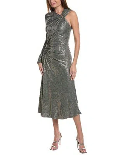 Pre-owned Michael Kors Collection Cutout Sequin Gown Women's In Gray