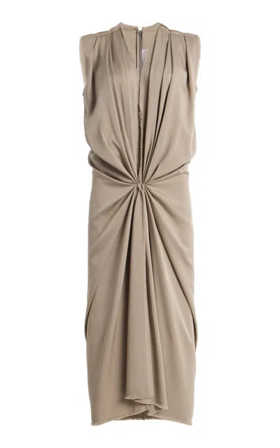 Michael Kors Collection Draped Column Jersey Midi Dress In Multi