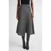 Michael Kors Collection Draped Wool Wrap Skirt In Gray
