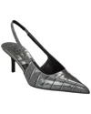 Michael Kors Collection Emma Croc-embossed Leather Slingback Pump