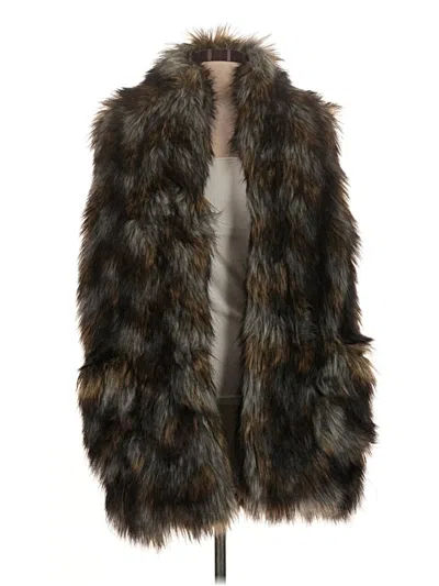 Pre-owned Michael Kors Collection Faux Fur Vest In Brown