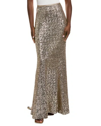 Michael Kors Collection Fishtail Skirt In Metallic