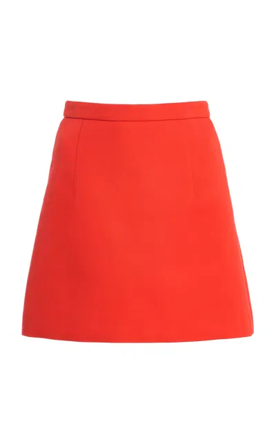 Michael Kors Collection Flared Cotton-blend Mini Skirt In White