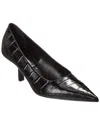 Michael Kors Collection Frankie Runway Leather Pump In Black