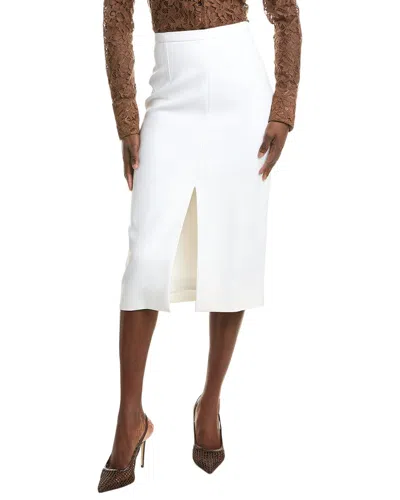 Michael Kors Collection Front Slit Skirt In White