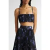 Michael Kors Collection Gathered Bra Top In Black