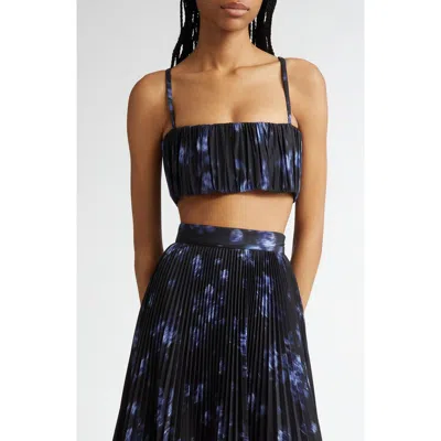 Michael Kors Collection Gathered Bra Top In Black