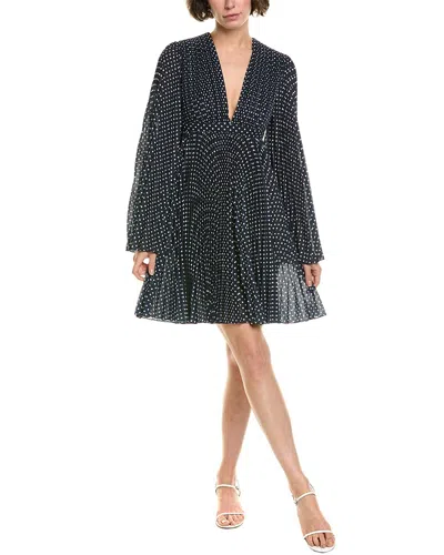 Michael Kors Collection Georgette Silk-blend Mini Dress In Black
