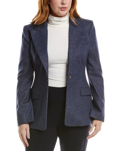 Michael Kors Collection Georgina Blazer In Blue