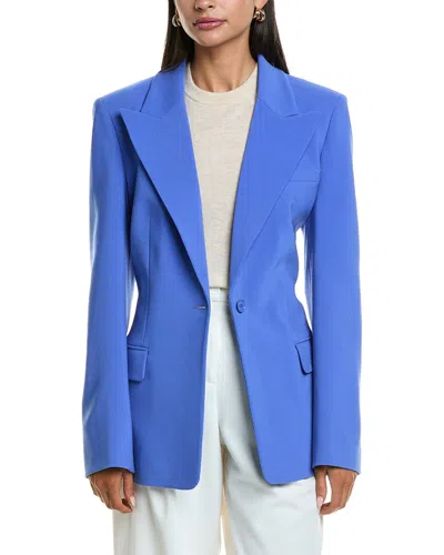 Michael Kors Collection Georgina Wool-blend Blazer In Blue