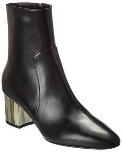 Michael Kors Collection Gloria Runway Leather Bootie In Black