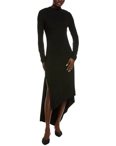 Michael Kors Collection Handkerchief Midi Dress In Black