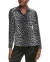 Michael Kors Collection Hansen Silk Top In Black